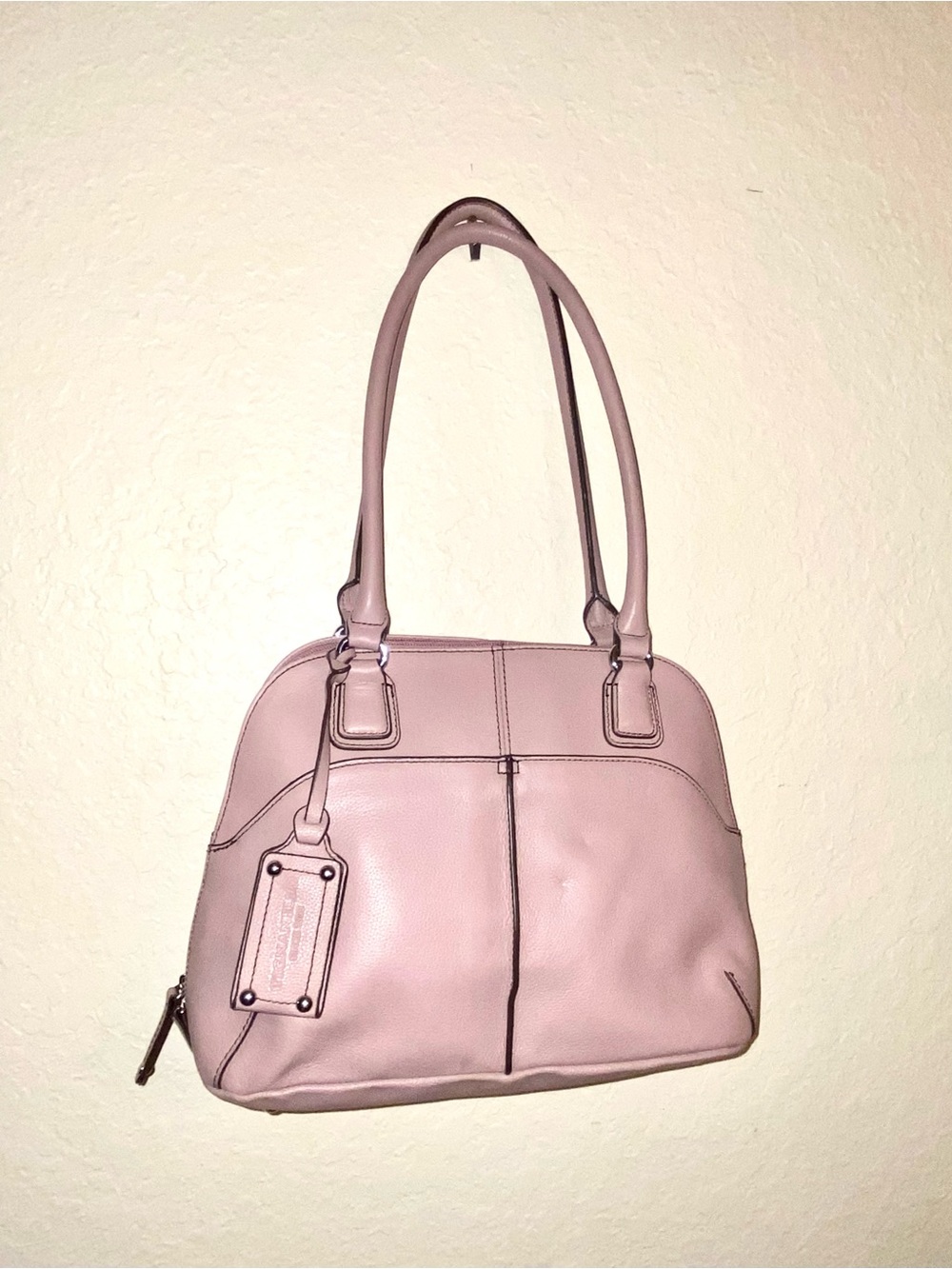 Lavender Structured Tignanello Tote Bag with Tons of Pockets